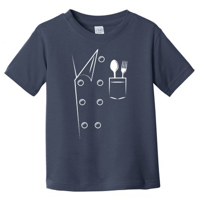 Chef Costume Spoon Fork Culinary Kitchen Chief Cook Cuisine Toddler T-Shirt