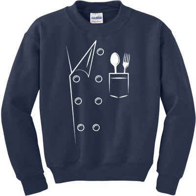 Chef Costume Spoon Fork Culinary Kitchen Chief Cook Cuisine Kids Sweatshirt