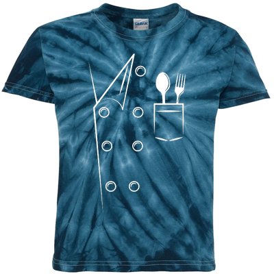 Chef Costume Spoon Fork Culinary Kitchen Chief Cook Cuisine Kids Tie-Dye T-Shirt