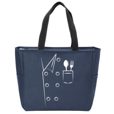 Chef Costume Spoon Fork Culinary Kitchen Chief Cook Cuisine Zip Tote Bag