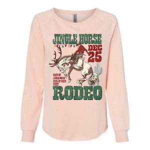 Cowboy Christmas Sweater Giddy Up Jingle Horse Pick Up Your Feet Womens California Wash Sweatshirt