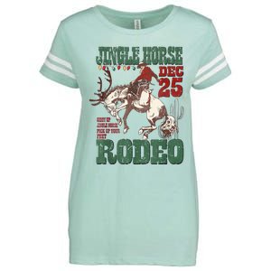 Cowboy Christmas Sweater Giddy Up Jingle Horse Pick Up Your Feet Enza Ladies Jersey Football T-Shirt