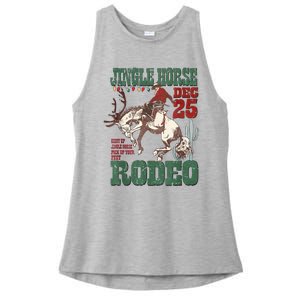 Cowboy Christmas Sweater Giddy Up Jingle Horse Pick Up Your Feet Ladies PosiCharge Tri-Blend Wicking Tank