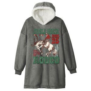 Cowboy Christmas Sweater Giddy Up Jingle Horse Pick Up Your Feet Hooded Wearable Blanket