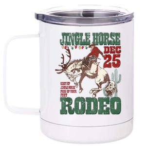 Cowboy Christmas Sweater Giddy Up Jingle Horse Pick Up Your Feet 12 oz Stainless Steel Tumbler Cup