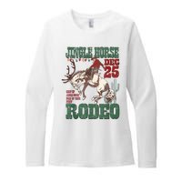 Cowboy Christmas Sweater Giddy Up Jingle Horse Pick Up Your Feet Womens CVC Long Sleeve Shirt