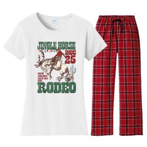 Cowboy Christmas Sweater Giddy Up Jingle Horse Pick Up Your Feet Women's Flannel Pajama Set