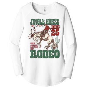 Cowboy Christmas Sweater Giddy Up Jingle Horse Pick Up Your Feet Women's Perfect Tri Tunic Long Sleeve Shirt