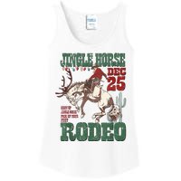 Cowboy Christmas Sweater Giddy Up Jingle Horse Pick Up Your Feet Ladies Essential Tank