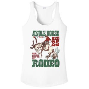 Cowboy Christmas Sweater Giddy Up Jingle Horse Pick Up Your Feet Ladies PosiCharge Competitor Racerback Tank