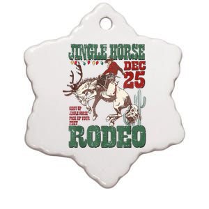 Cowboy Christmas Sweater Giddy Up Jingle Horse Pick Up Your Feet Ceramic Star Ornament