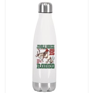 Cowboy Christmas Sweater Giddy Up Jingle Horse Pick Up Your Feet Stainless Steel Insulated Water Bottle