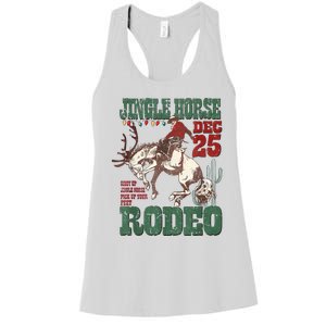 Cowboy Christmas Sweater Giddy Up Jingle Horse Pick Up Your Feet Women's Racerback Tank