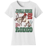 Cowboy Christmas Sweater Giddy Up Jingle Horse Pick Up Your Feet Women's T-Shirt