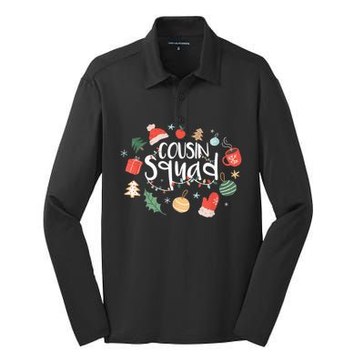 Christmas Cousin Squad Crew Matching Family Group Xmas Party Meaningful Gift Silk Touch Performance Long Sleeve Polo