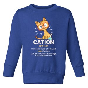 Cation Cute Science Cat Pawsitive Elet Chemistry Teacher Great Gift Toddler Sweatshirt