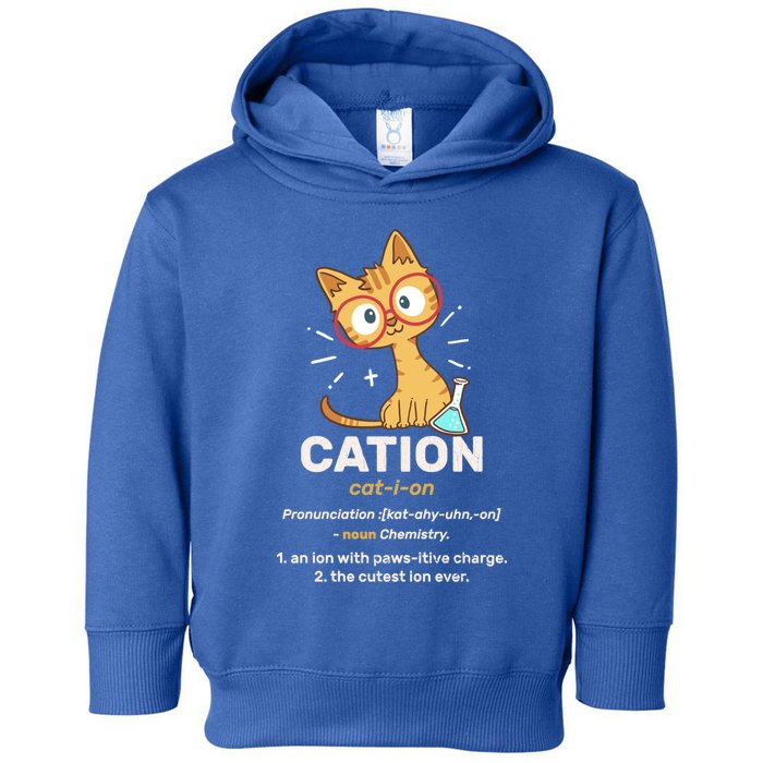 Cation Cute Science Cat Pawsitive Elet Chemistry Teacher Great Gift Toddler Hoodie