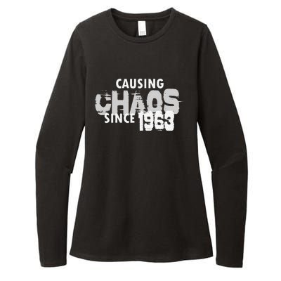 Causing Chaos Since 1963 Funny 56th Birthday Womens CVC Long Sleeve Shirt