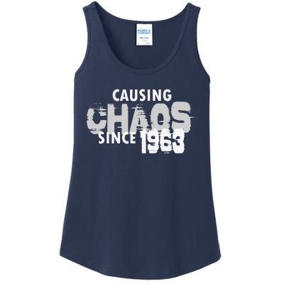 Causing Chaos Since 1963 Funny 56th Birthday Ladies Essential Tank