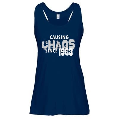 Causing Chaos Since 1963 Funny 56th Birthday Ladies Essential Flowy Tank