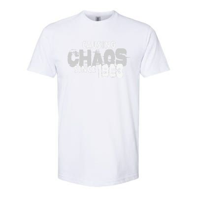 Causing Chaos Since 1963 Funny 56th Birthday Softstyle® CVC T-Shirt