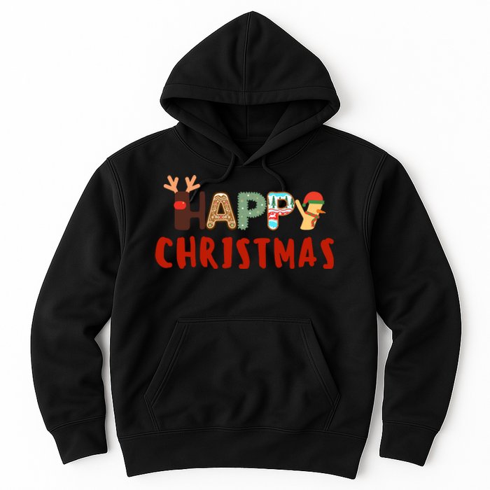 Christmas Cute Santa Cute Reindeer Hoodie