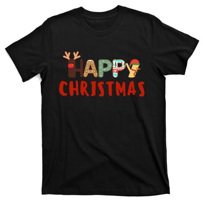 Christmas Cute Santa Cute Reindeer T-Shirt