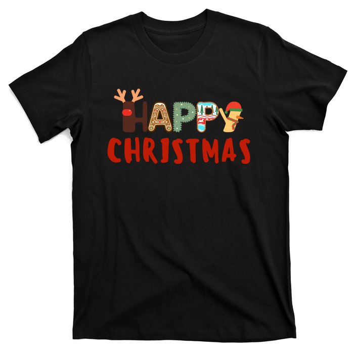 Christmas Cute Santa Cute Reindeer T-Shirt