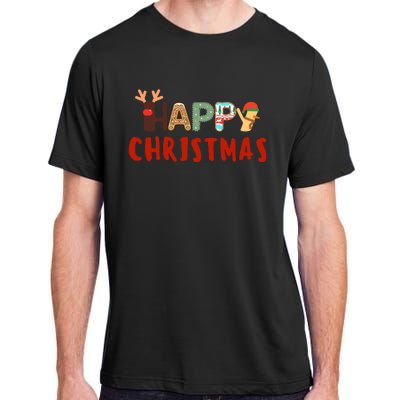 Christmas Cute Santa Cute Reindeer Adult ChromaSoft Performance T-Shirt