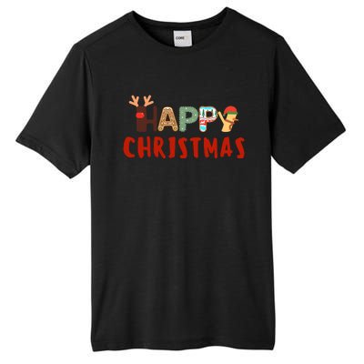 Christmas Cute Santa Cute Reindeer Tall Fusion ChromaSoft Performance T-Shirt