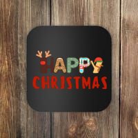 Christmas Cute Santa Cute Reindeer Coaster