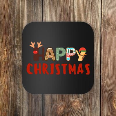 Christmas Cute Santa Cute Reindeer Coaster