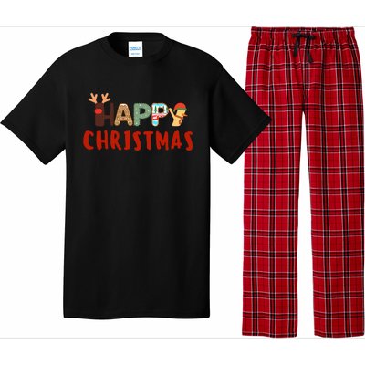 Christmas Cute Santa Cute Reindeer Pajama Set