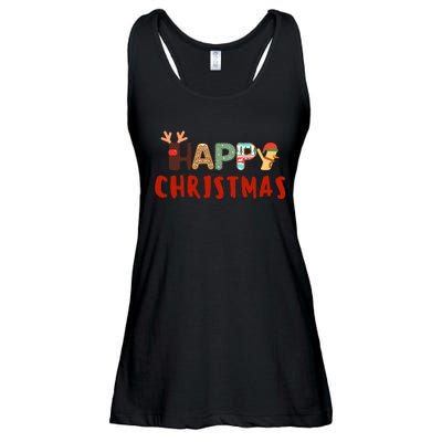 Christmas Cute Santa Cute Reindeer Ladies Essential Flowy Tank