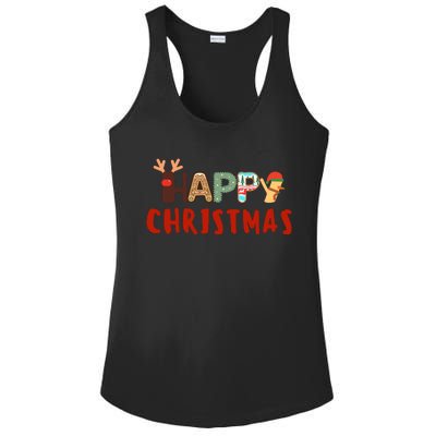 Christmas Cute Santa Cute Reindeer Ladies PosiCharge Competitor Racerback Tank