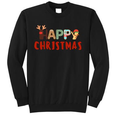 Christmas Cute Santa Cute Reindeer Tall Sweatshirt