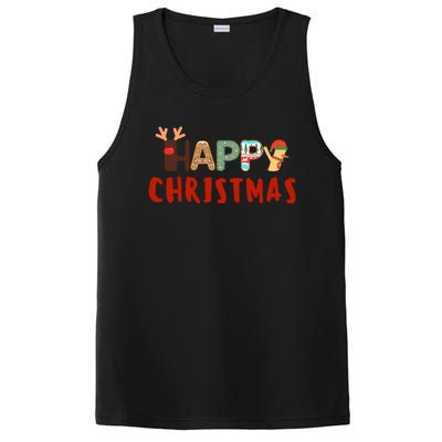 Christmas Cute Santa Cute Reindeer PosiCharge Competitor Tank