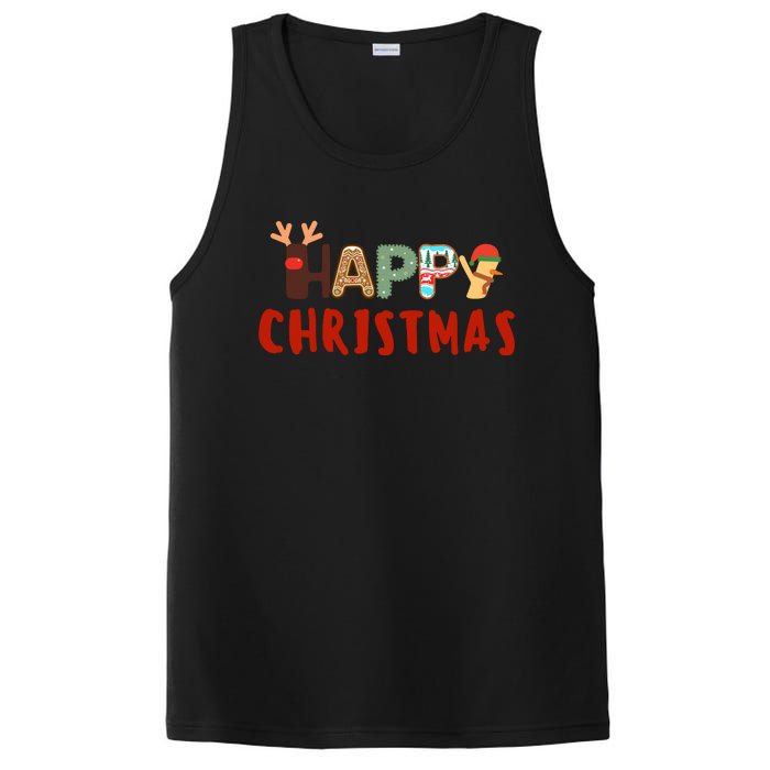 Christmas Cute Santa Cute Reindeer PosiCharge Competitor Tank