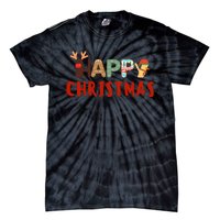 Christmas Cute Santa Cute Reindeer Tie-Dye T-Shirt