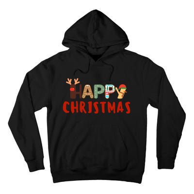 Christmas Cute Santa Cute Reindeer Tall Hoodie