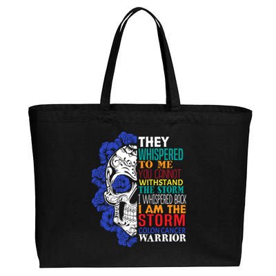 Colon Cancer Survivor Gift Colon Cancer Warrior Gift Cotton Canvas Jumbo Tote