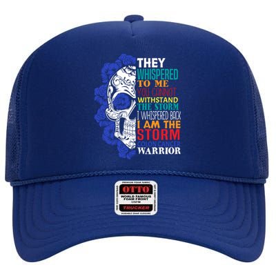 Colon Cancer Survivor Gift Colon Cancer Warrior Gift High Crown Mesh Back Trucker Hat