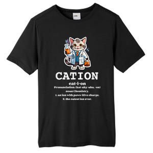 Cation Cute Science Cat Pawsitive Elet Chemistry Teacher Cute Gift Tall Fusion ChromaSoft Performance T-Shirt