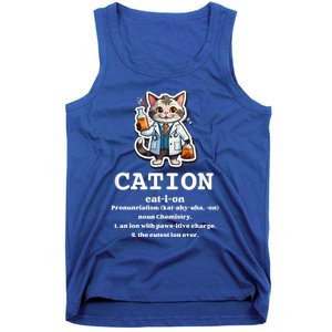 Cation Cute Science Cat Pawsitive Elet Chemistry Teacher Cute Gift Tank Top