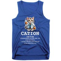 Cation Cute Science Cat Pawsitive Elet Chemistry Teacher Cute Gift Tank Top