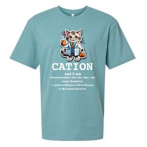 Cation Cute Science Cat Pawsitive Elet Chemistry Teacher Cute Gift Sueded Cloud Jersey T-Shirt