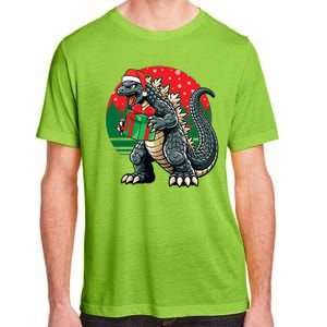 Cool Christmas Santa Japanese Monster Kaiju Adult ChromaSoft Performance T-Shirt