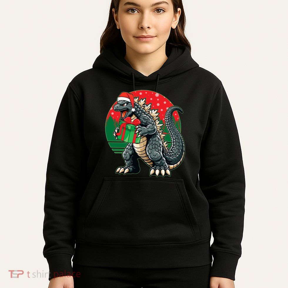 Cool Christmas Santa Japanese Monster Kaiju Hoodie