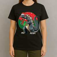 Cool Christmas Santa Japanese Monster Kaiju T-Shirt
