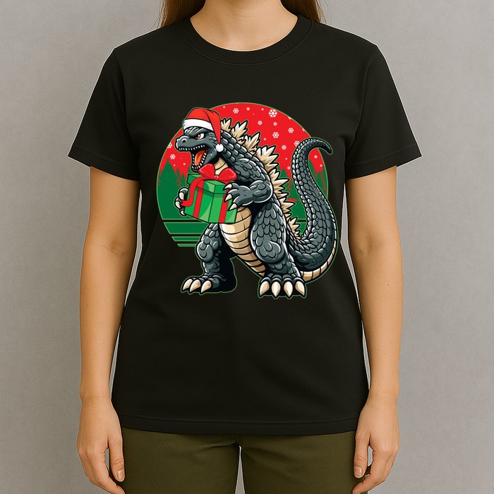 Cool Christmas Santa Japanese Monster Kaiju T-Shirt